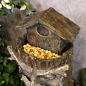 Tree Trunk Water Garden Fountain 33.46’’H with LED Light - LS4175