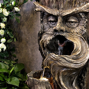 Tree Trunk Water Garden Fountain 33.46’’H with LED Light - LS4175