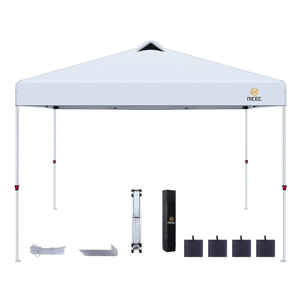 Pop Up Canopy Tent, 10x 10 Sun Shelter (Option for Detachable 0 wall/1 wall/4 wall）