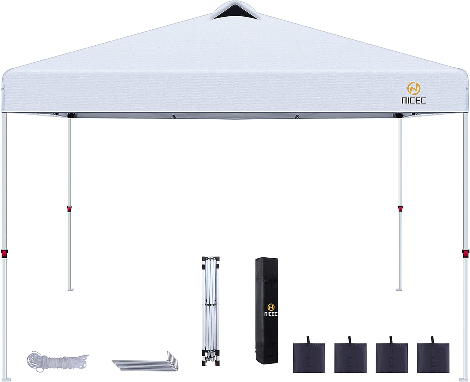 Pop Up Canopy Tent, 10x 10 Sun Shelter (Option for Detachable 0 wall/1 wall/4 wall）