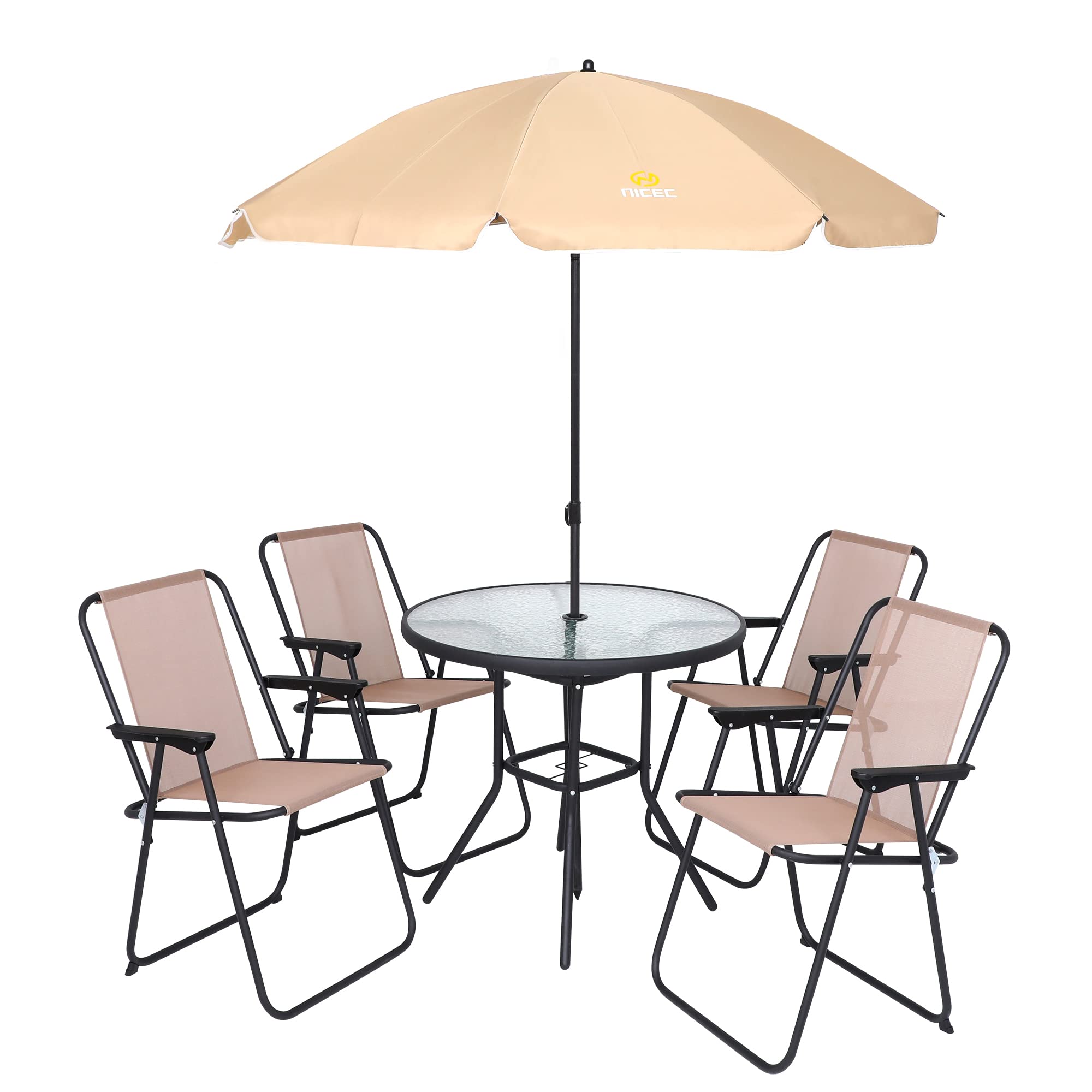 Patio Dining Set, Set of 6 Garden Outdoor Furniture Set