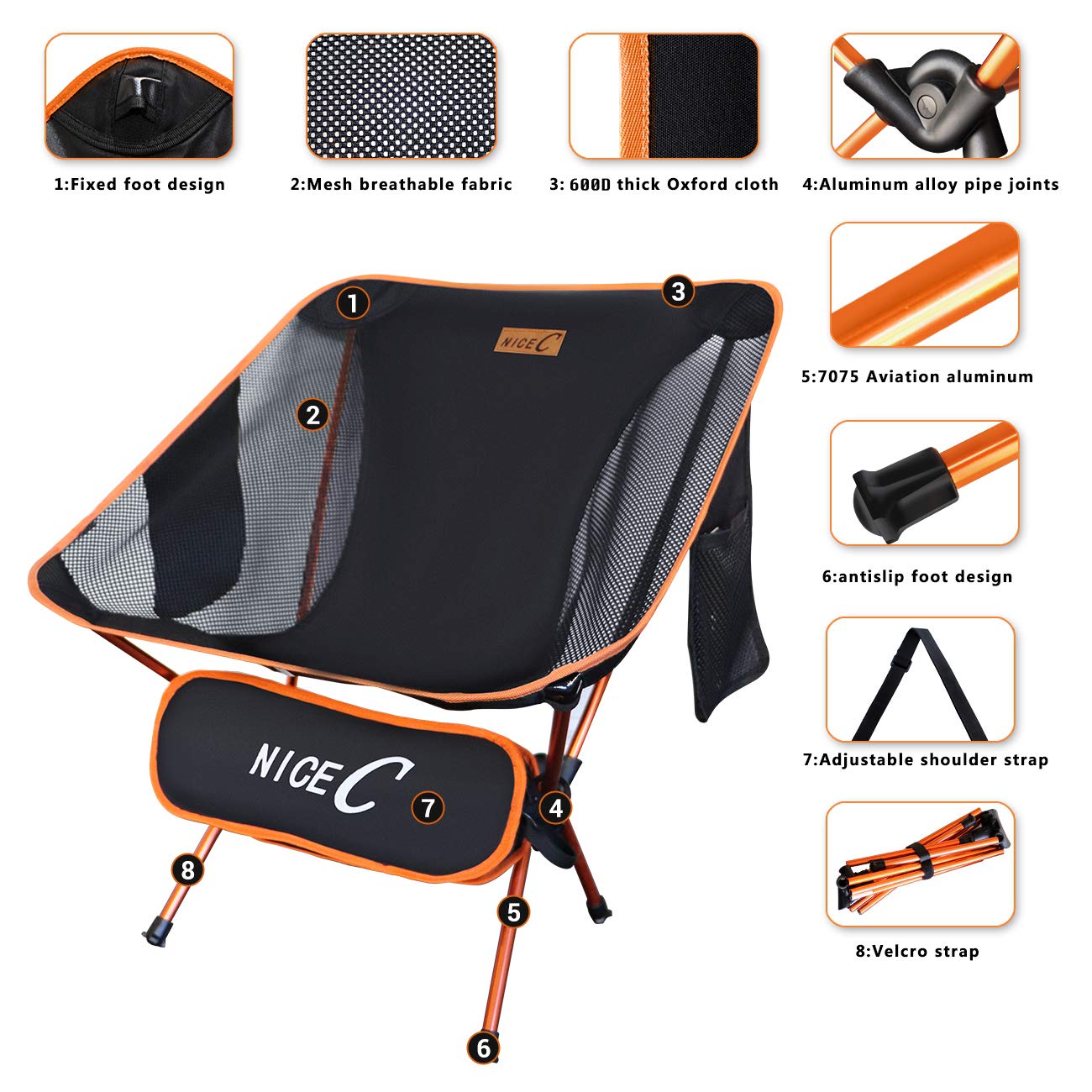 Camping Chair for Adult Ultralight Compact Chair