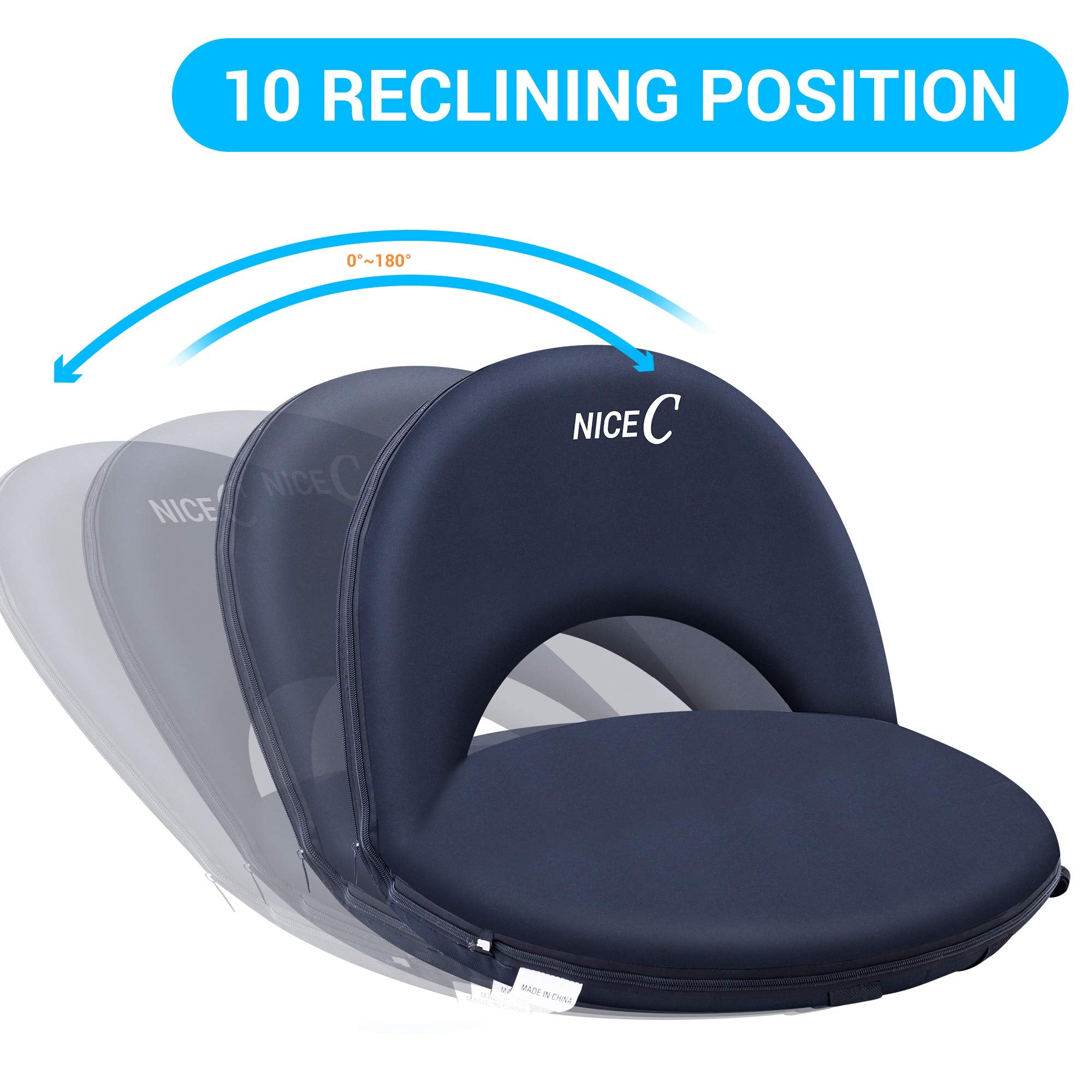 【open box】Stadium Seat, 10-Posisition Reclining Waterproof Cushion