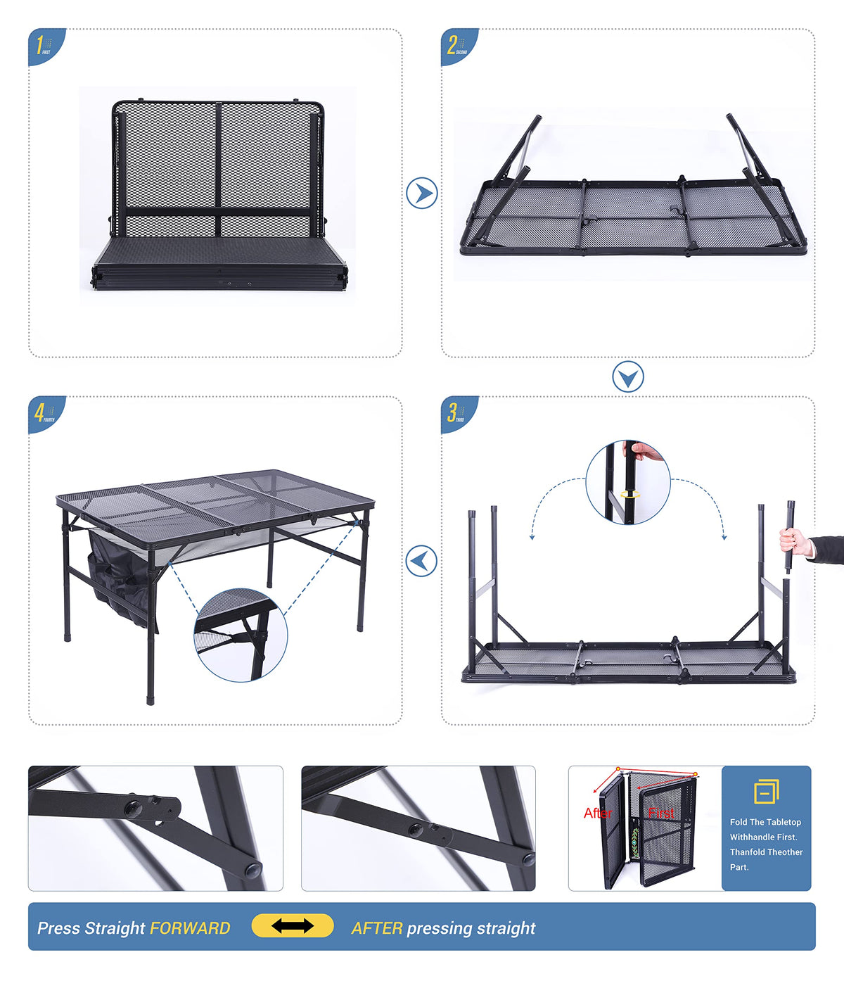 Setup Open Box Table 【open box】Table for Grill, Outdoor Table, Camping Table