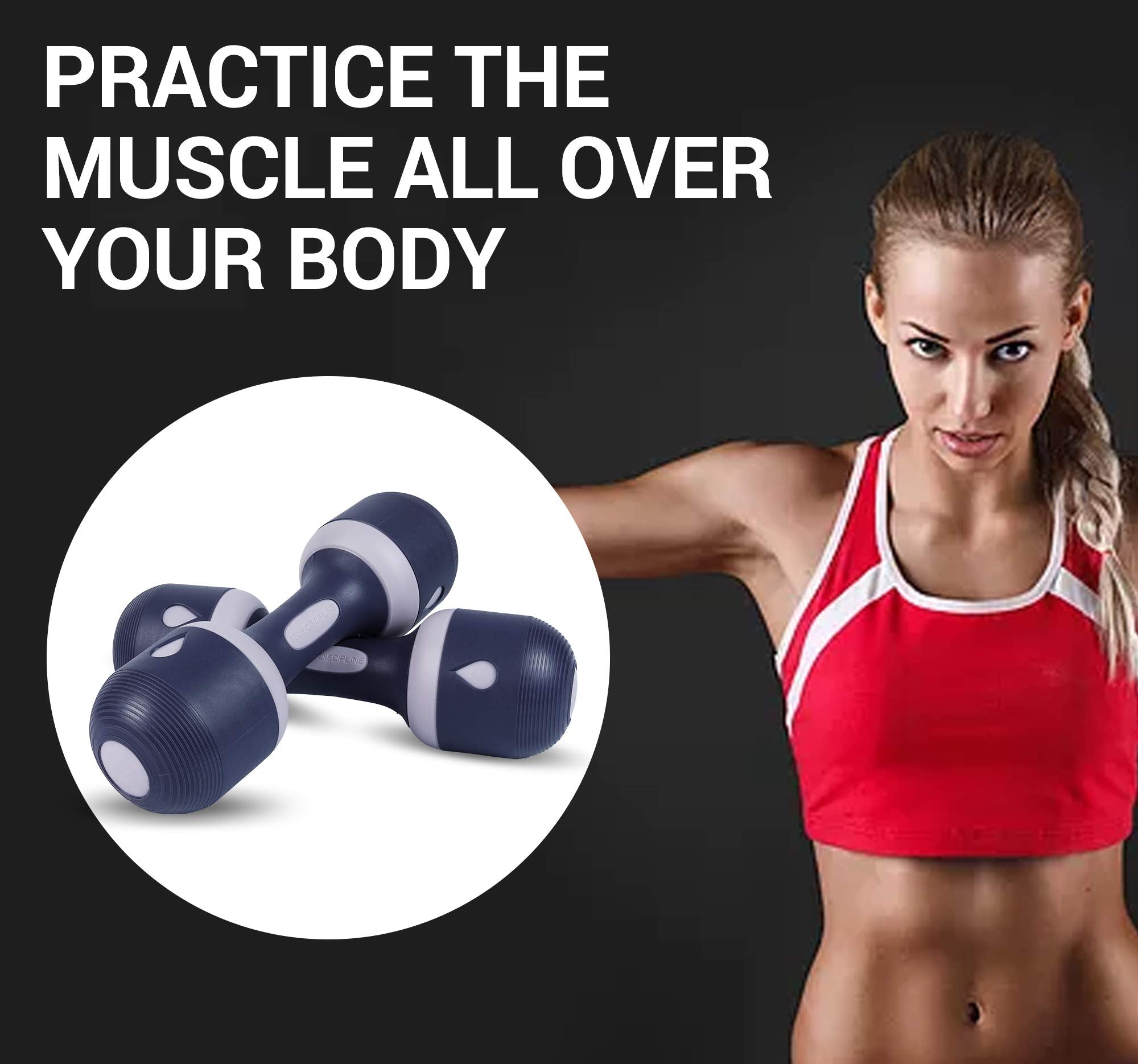 Adjustable Dumbbell, Hand Weights, 5-in-1 Weight Options